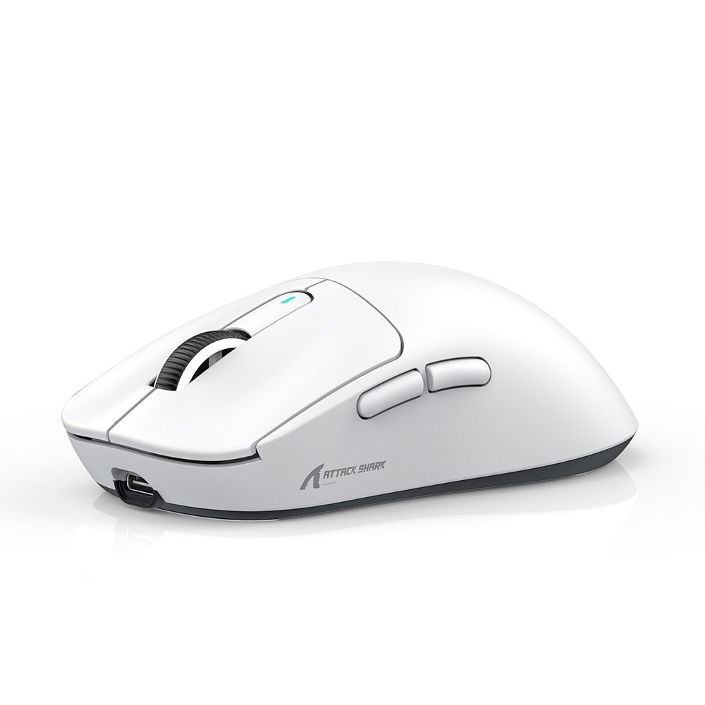 Mouse Gamer sem Fio Attack Shark X3Pro 4K/8K, Tri-Mode, 26.000 DPI, Sensor Óptico PAW3395, 7 Botões - Branco