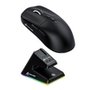 Mouse Gamer sem Fio Attack Shark X6 Ultraleve com Base de Carregamento Magnético RGB, Tri-Mode, 26.000 DPI, Sensor Óptico PAW3395, 7 Botões Programáveis - Preto