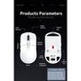 Mouse Gamer sem Fio Attack Shark X6 Ultraleve com Base de Carregamento Magnético RGB, Tri-Mode, 26.000 DPI, Sensor Óptico PAW3395, 7 Botões Programáveis - Branco