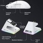 Mouse Gamer sem Fio Attack Shark X6 Ultraleve com Base de Carregamento Magnético RGB, Tri-Mode, 26.000 DPI, Sensor Óptico PAW3395, 7 Botões Programáveis - Branco
