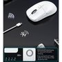 Mouse Gamer sem Fio Attack Shark X6 Ultraleve com Base de Carregamento Magnético RGB, Tri-Mode, 26.000 DPI, Sensor Óptico PAW3395, 7 Botões Programáveis - Branco