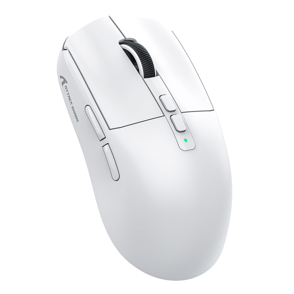 Mouse Gamer sem Fio Attack Shark X6 Ultraleve com Base de Carregamento Magnético RGB, Tri-Mode, 26.000 DPI, Sensor Óptico PAW3395, 7 Botões Programáveis - Branco - view 5