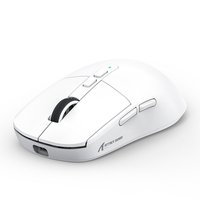 Mouse Gamer sem Fio Attack Shark X6 Ultraleve com Base de Carregamento Magnético RGB, Tri-Mode, 26.000 DPI, Sensor Óptico PAW3395, 7 Botões Programáveis - Branco
