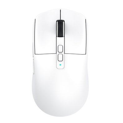 Mouse Gamer sem Fio Attack Shark X6 Ultraleve com Base de Carregamento Magnético RGB, Tri-Mode, 26.000 DPI, Sensor Óptico PAW3395, 7 Botões Programáveis - Branco