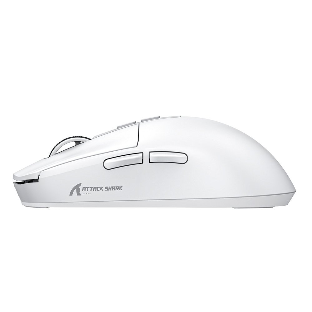 Mouse Gamer sem Fio Attack Shark X6 Ultraleve com Base de Carregamento Magnético RGB, Tri-Mode, 26.000 DPI, Sensor Óptico PAW3395, 7 Botões Programáveis - Branco - view 7