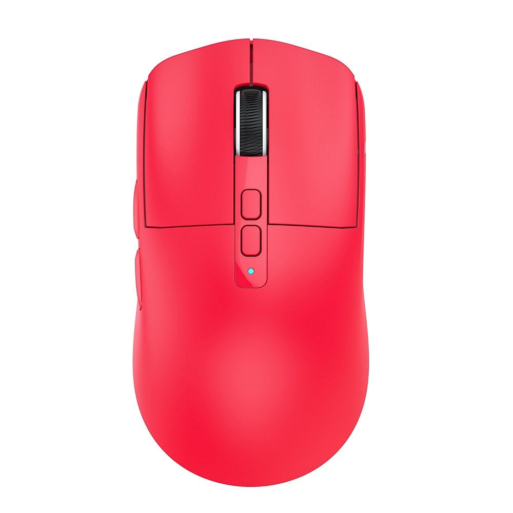 Imagem 2 de 2 do produto Mouse Gamer sem Fio Attack Shark X6 Ultraleve com Base de Carregamento Magnético RGB, Tri-Mode, 26.000 DPI, Sensor Óptico PAW3395, 7 Botões Programáveis - Vermelho