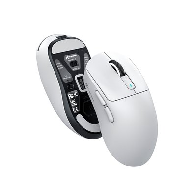 Mouse Gamer sem Fio Attack Shark X3 Tri-Mode, 26.000 DPI, Sensor Óptico PAW3395, 6 Botões Programáveis - Branco