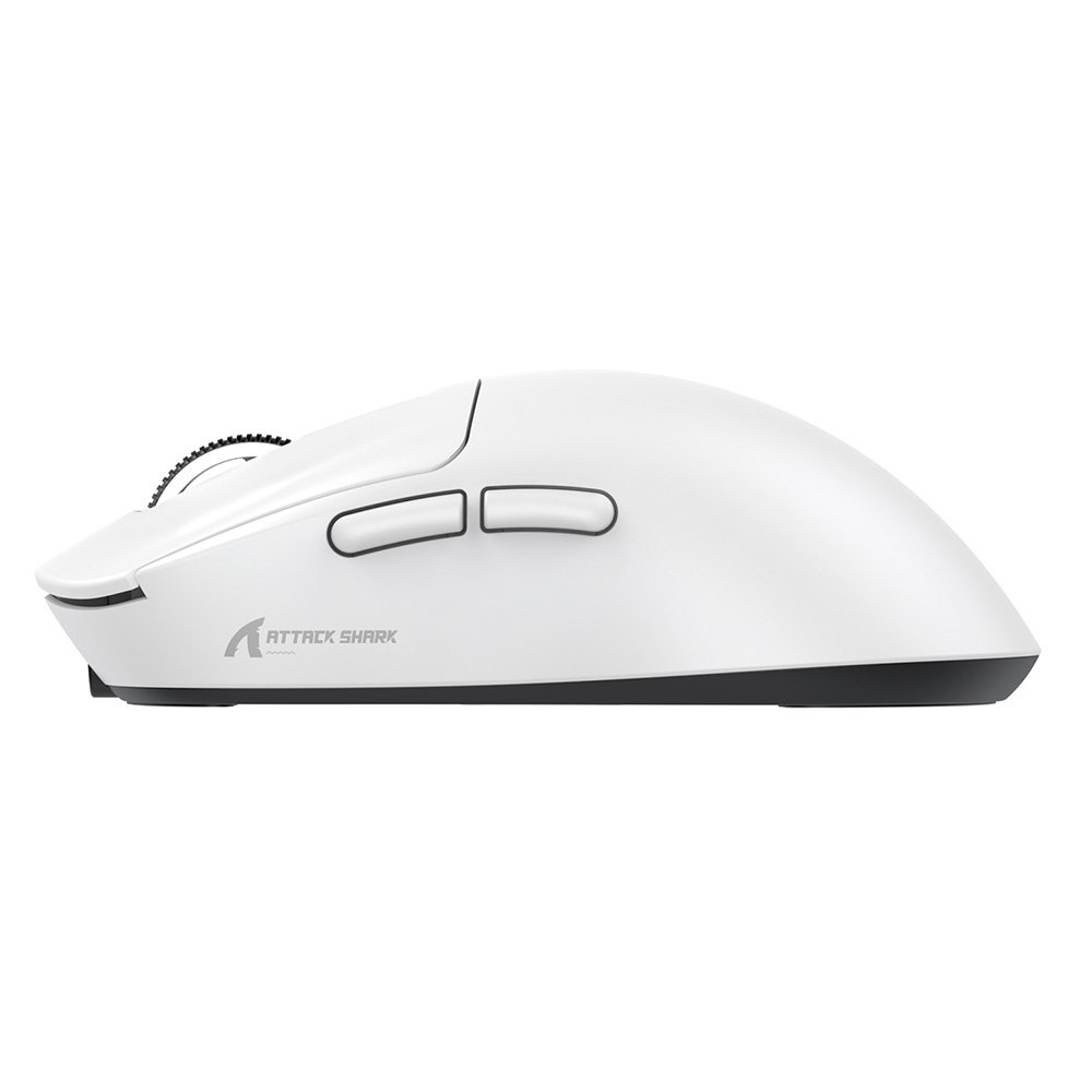 Mouse Gamer sem Fio Attack Shark X3 Tri-Mode, 26.000 DPI, Sensor Óptico PAW3395, 6 Botões Programáveis - Branco