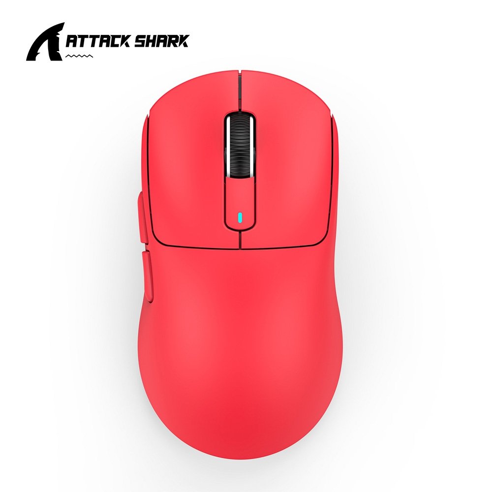 Mouse Gamer sem Fio Attack Shark X3 Tri-Mode, 26.000 DPI, Sensor Óptico PAW3395, 6 Botões Programáveis - Vermelho Mouse Gamer sem Fio Attack Shark X3 Tri-Mode, 26.000 DPI, Sensor Óptico PAW3395, 6 Botões Programáveis - Vermelho