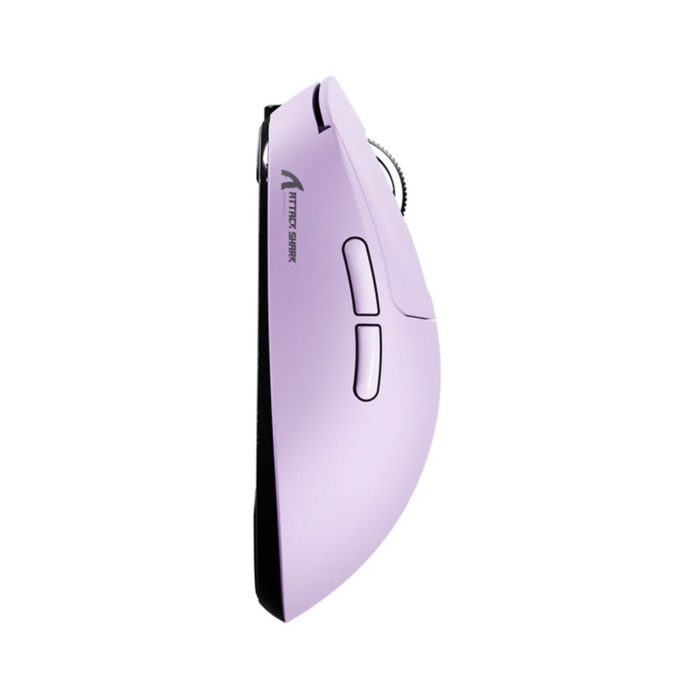 Imagem 4 de 6 do produto Mouse Gamer sem Fio Attack Shark X3 Tri-Mode, 26.000 DPI, Sensor Óptico PAW3395, 6 Botões Programáveis - Lilás