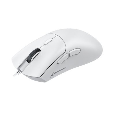 Mouse Gamer com Fio Attack Shark R1 Ultraleve e design Ergonômico, 12.800 DPI, 6 Botões - Branco