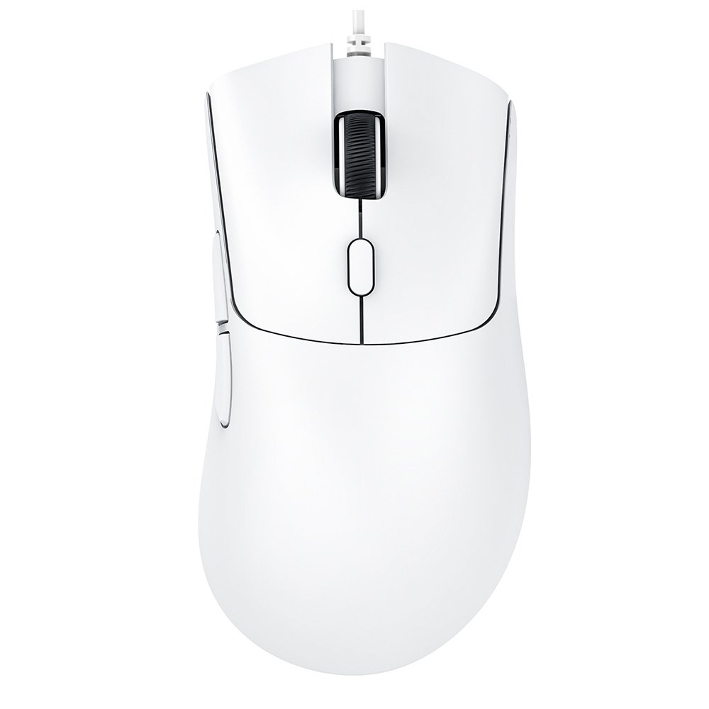 Imagem 2 de 3 do produto Mouse Gamer com Fio Attack Shark R1 Ultraleve e design Ergonômico, 12.800 DPI, 6 Botões - Branco
