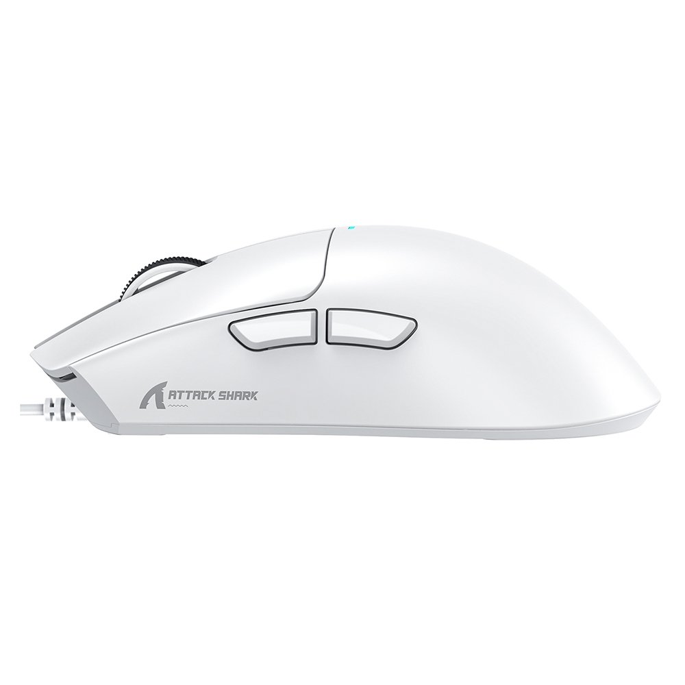 Mouse Gamer com Fio Attack Shark X11, Ultraleve, 12.800 DPI, 5 Botões - Branco - view 2