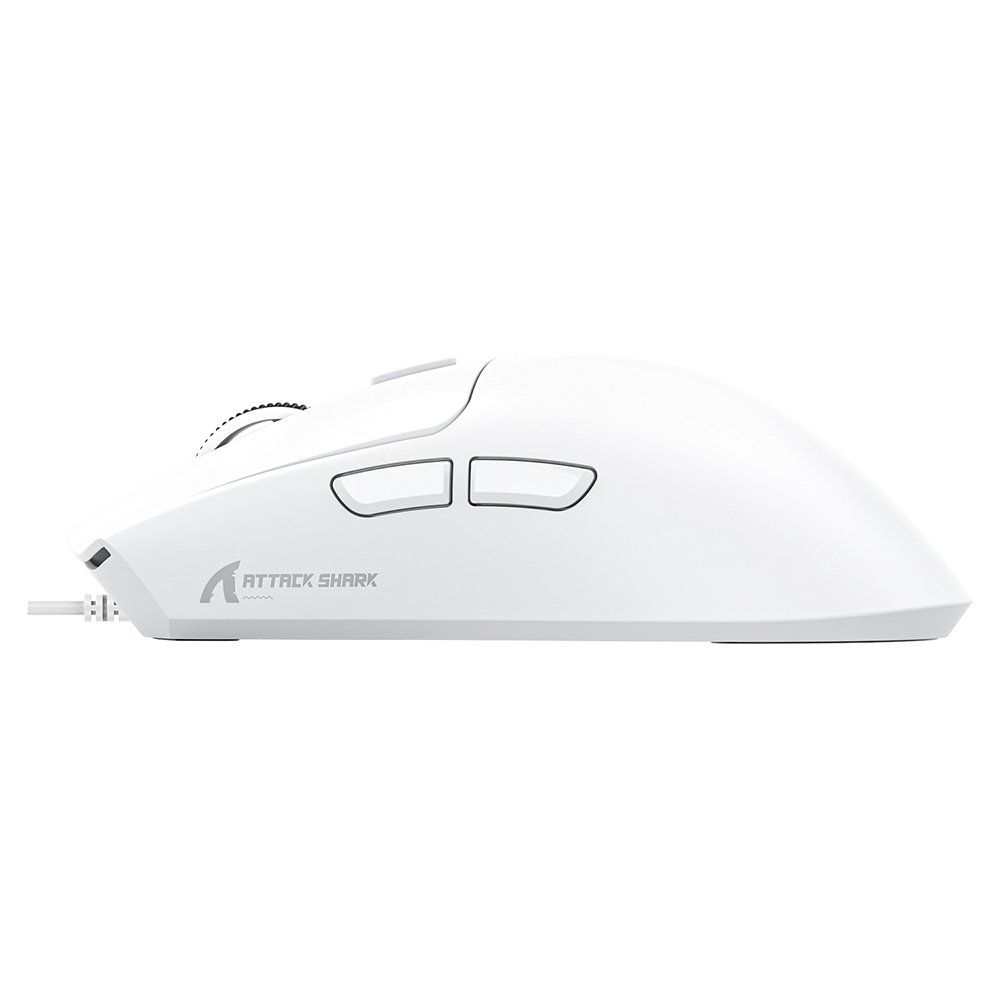 Imagem 3 de 3 do produto Mouse Gamer com Fio Attack Shark X1, Ultraleve, 12.800 DPI, 6 Botões - Branco