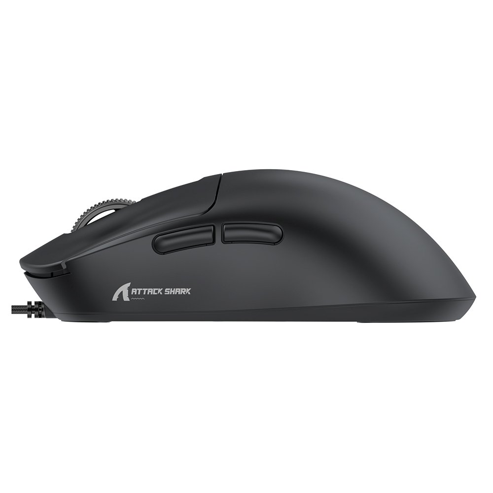 Mouse Gamer com Fio Attack Shark X3, 12.800 DPI, 6 Botões Programáveis - Preto - view 2