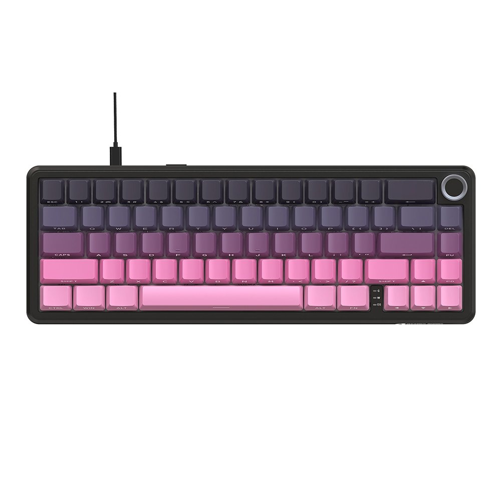 Teclado Mecânico Gamer Attack Shark X66, 65% Compacto, RGB, Blackberry, Roxo/Preto - AS-X66-BB-RY - view 3