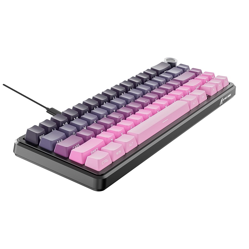 Teclado Mecânico Gamer Attack Shark X66, 65% Compacto, RGB, Blackberry, Roxo/Preto - AS-X66-BB-RY - view 5
