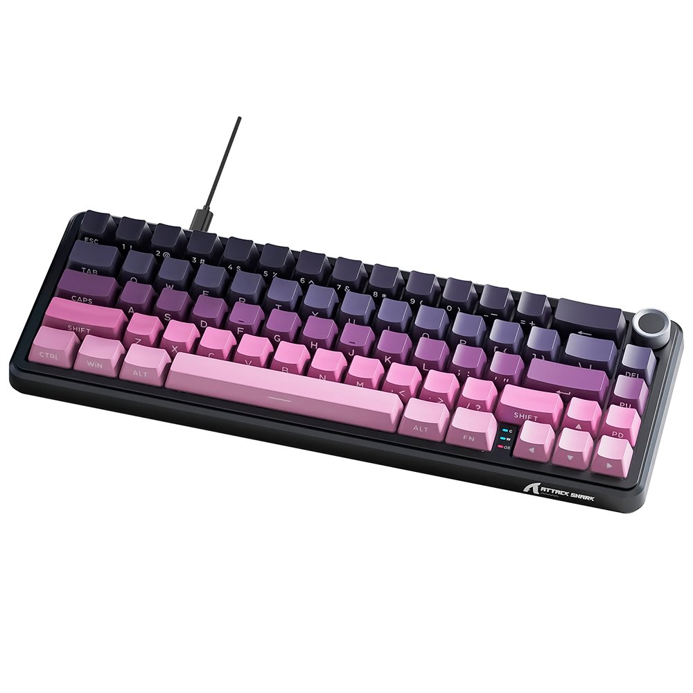 Teclado Mecânico Attack Shark X66 65% Blackberry