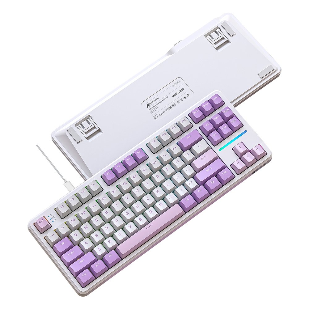 Teclado Mecânico Gamer Attack Shark X87, TKL, RGB, Twilight Purple, Roxo - AS-X87-TW-PL - view 2