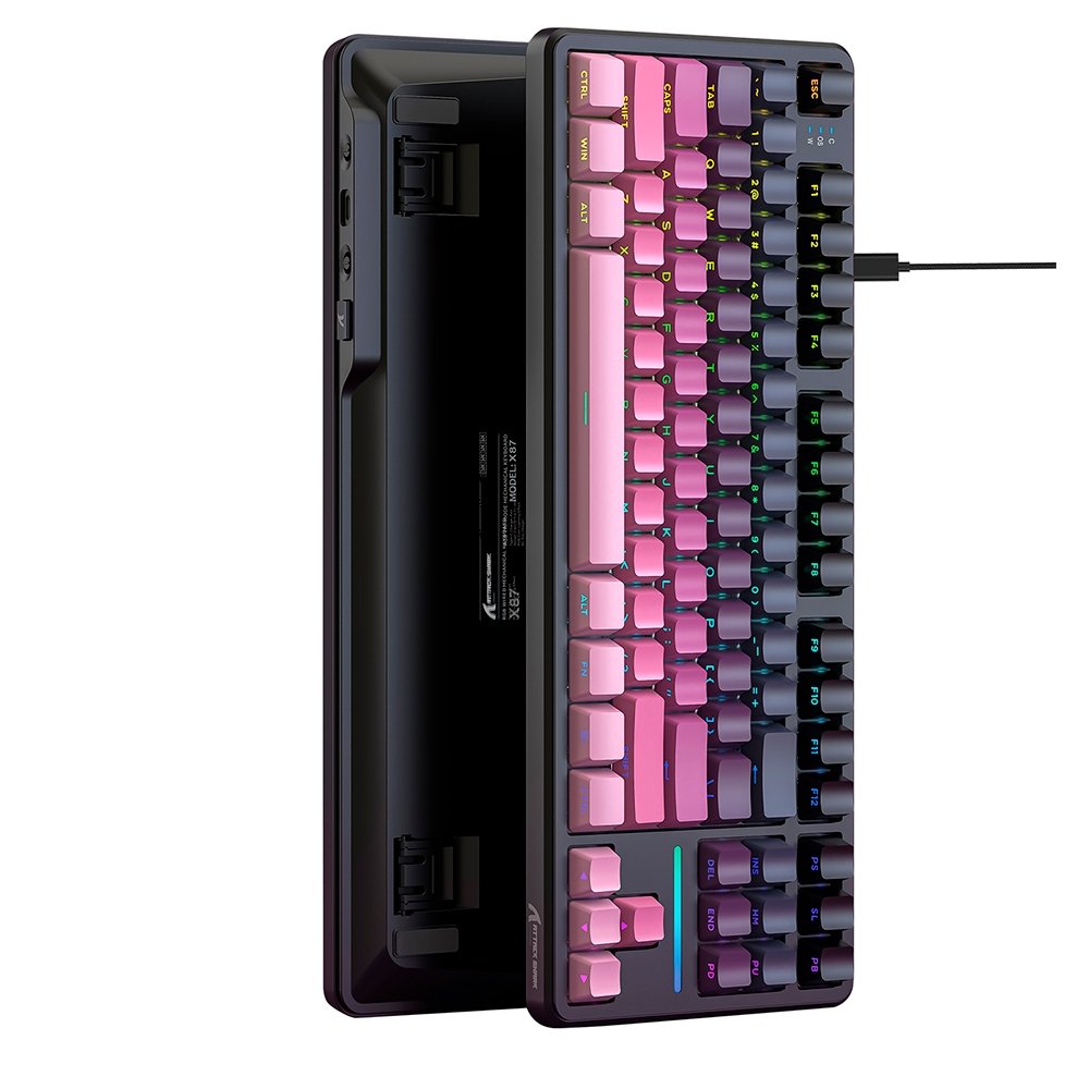 Teclado Attack Shark X87 Blackberry RGB | KaBuM!