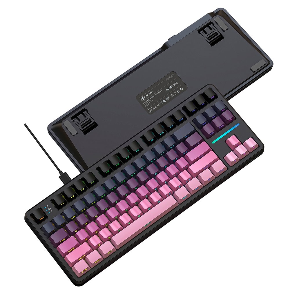 Teclado Mecânico Gamer Attack Shark X87, TKL, RGB, Blackberry, Roxo/Preto - AS-X87-BB-RY - view 3