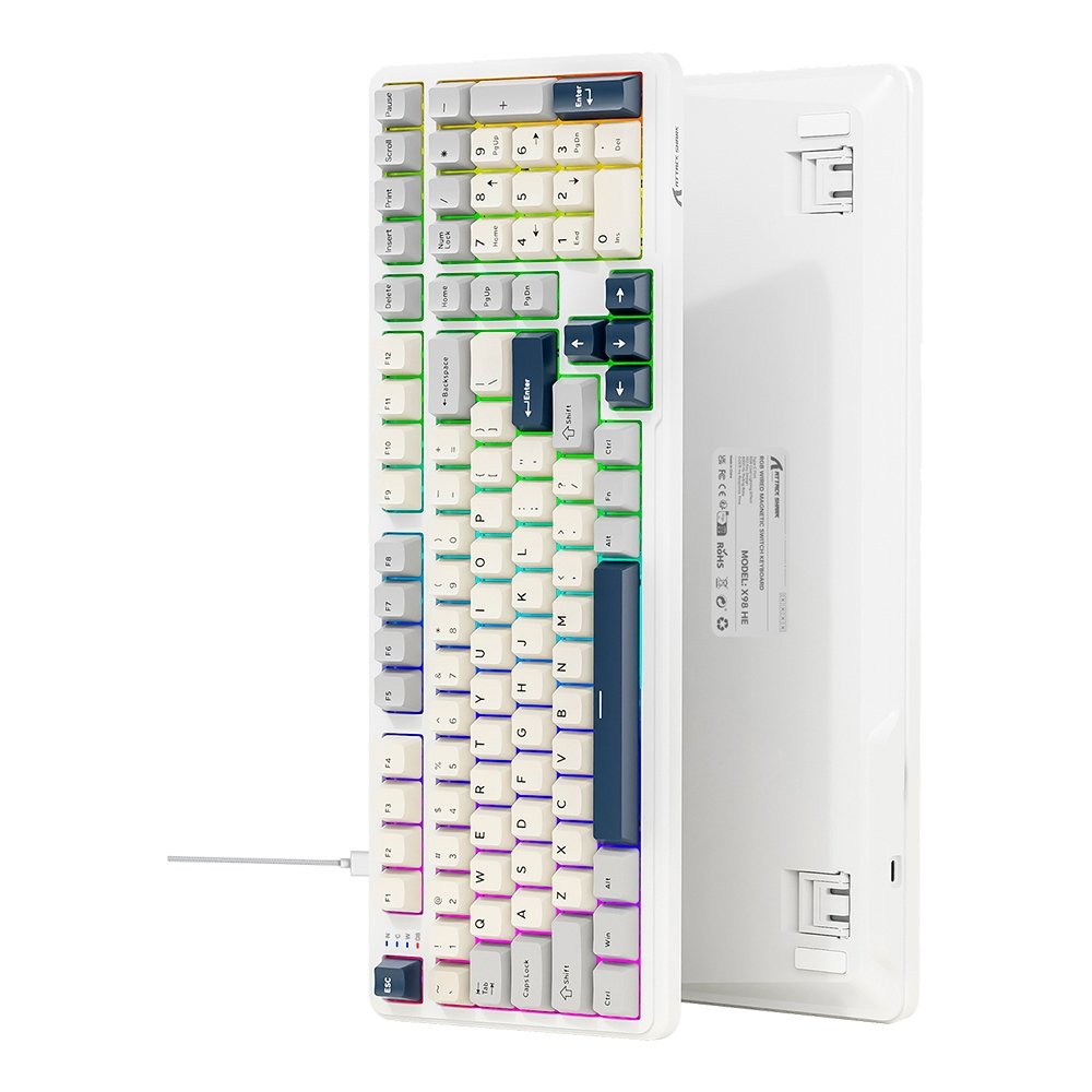 Teclado Mecânico Gamer Attack Shark X98, Layout 98 Teclas, RGB, Starlight White, Branco - AS-X98-SL-WT - view 2