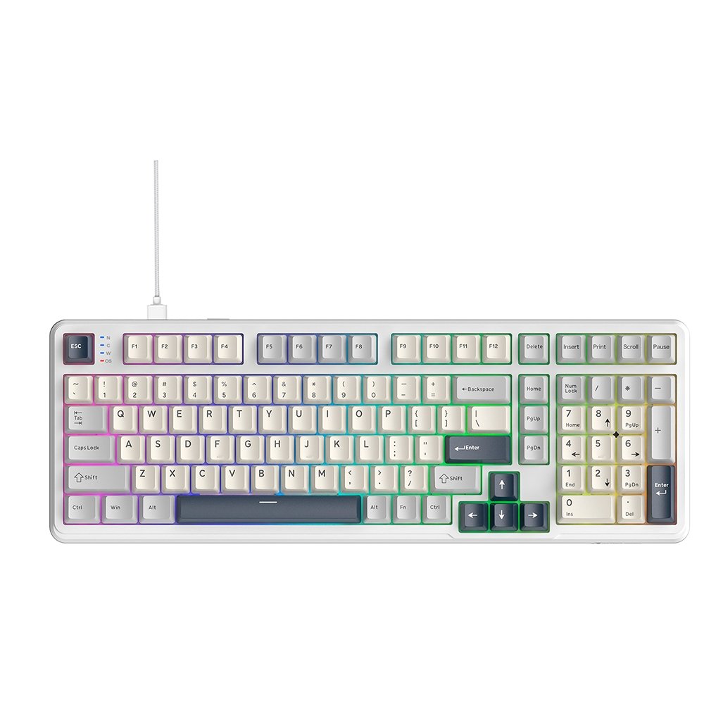 Teclado Mecânico Gamer Attack Shark X98, Layout 98 Teclas, RGB, Starlight White, Branco - AS-X98-SL-WT - view 3