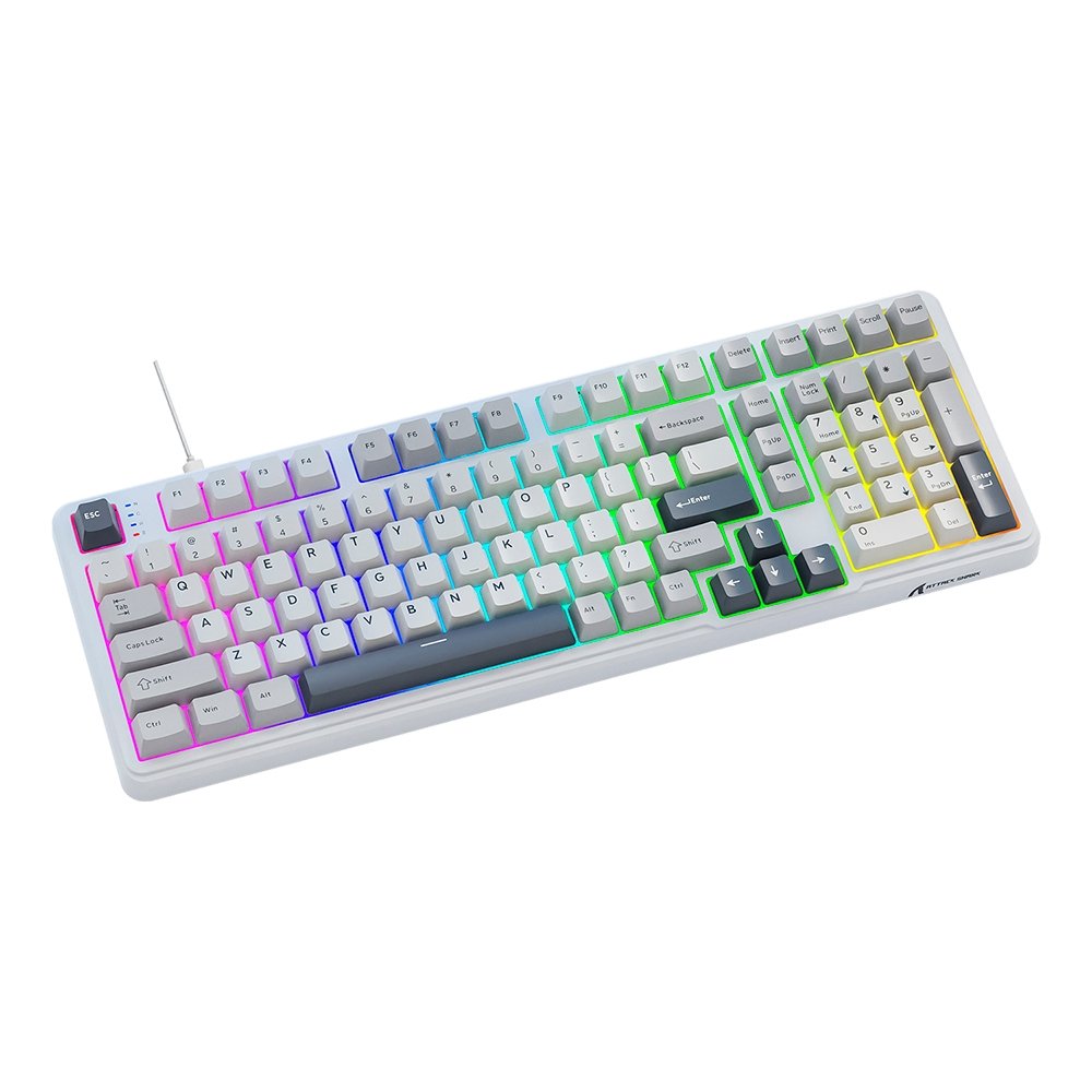 Teclado Mecânico Gamer Attack Shark X98, Layout 98 Teclas, RGB, Starlight White, Branco - AS-X98-SL-WT - view 4
