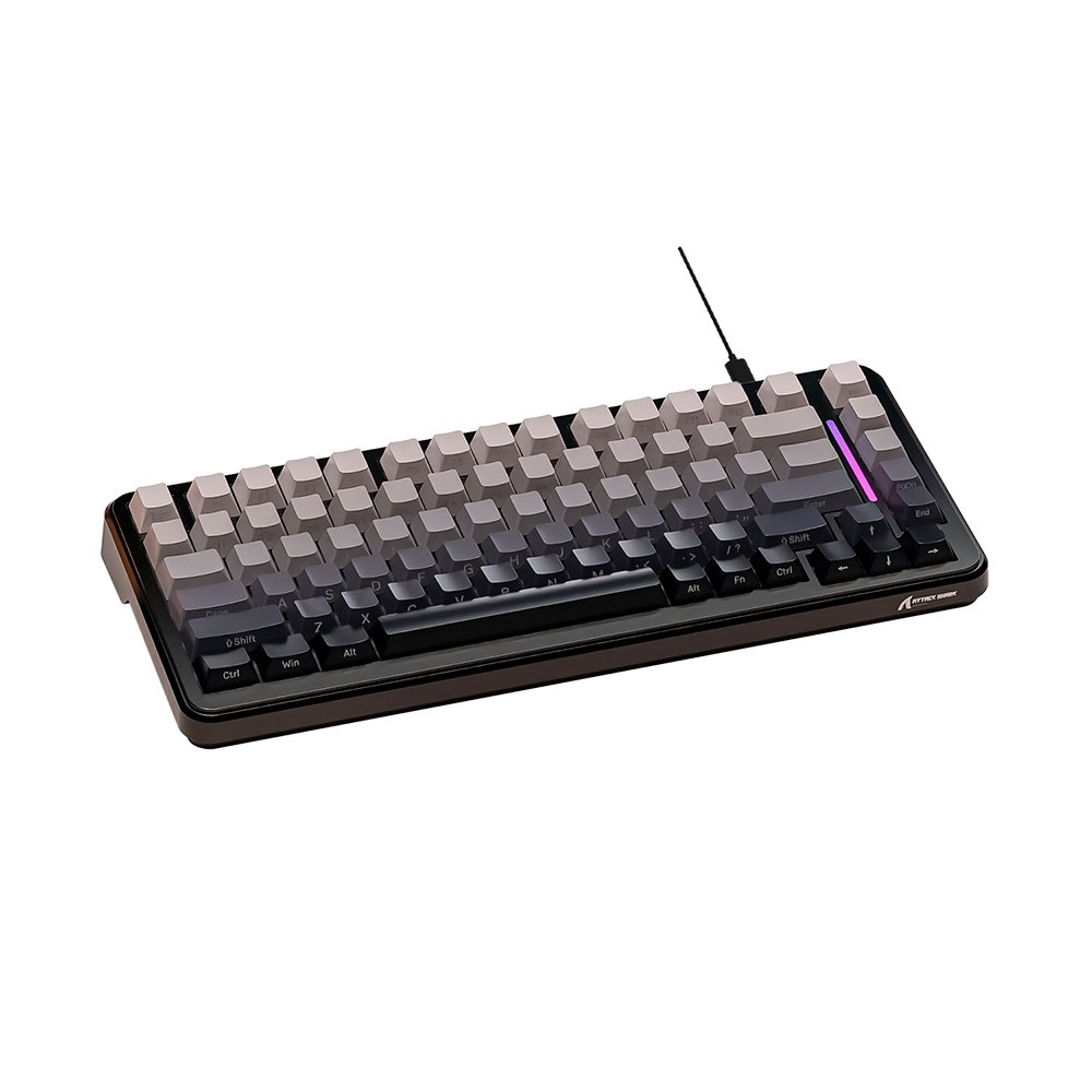 Imagem 3 de 3 do produto Teclado Mecânico Gamer Attack Shark M86, 75% Compacto, RGB, Moonlight, Cinza/Branco - AS-M86-MN-LG