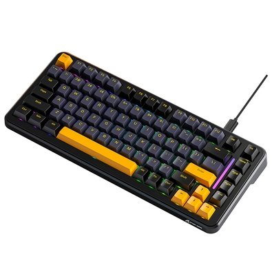 Teclado Mecânico Gamer Attack Shark M86, 75% Compacto, RGB, Star Black, Preto - AS-M86-STAR-BK