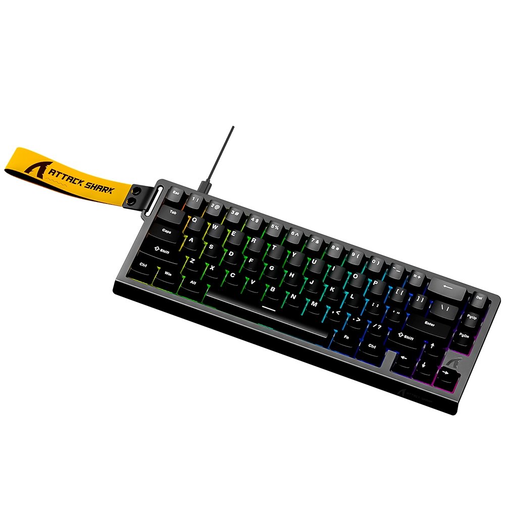 いきしちにATTACK SHARK X68HE ATTACK SHARK Teclado para jogos X68 HE 60% com fio, acionamento