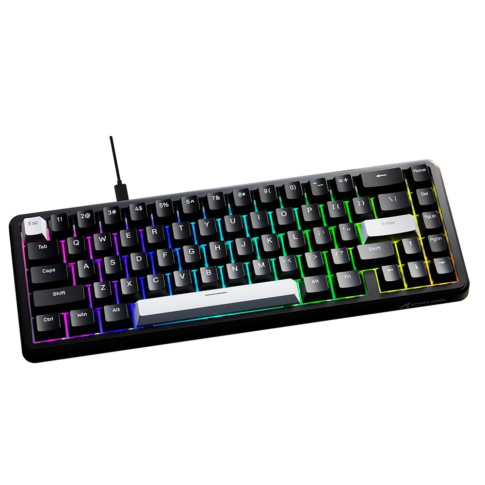 Teclado Magnético Gamer Attack Shark X65 HE, Rapid Trigger, 8000Hz, 0.01mm, Business Black, Preto - AS-X65HE-BB - view 2