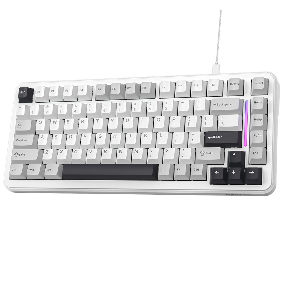 Teclado Magnético Gamer Attack Shark X82 HE, 75%, Rapid Trigger, 8000Hz, 0.01ms, Starlight White, Branco - AS-X82HE-SL