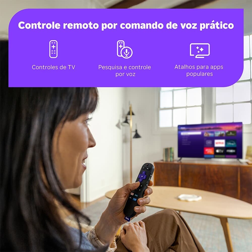 Roku Streaming Stick 2025, Dispositivo para TV HD/FHD, com Controle por Voz, Preto - 3840BR - view 9