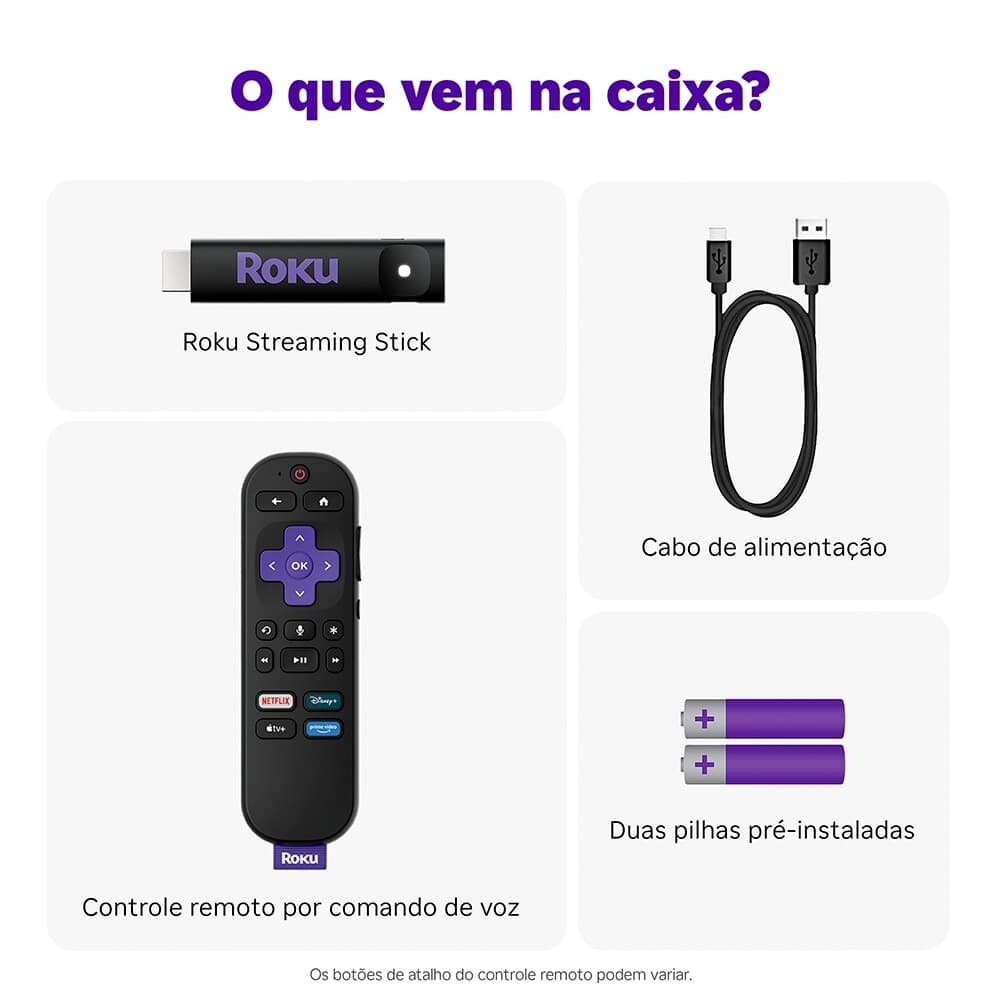 Roku Streaming Stick 2025, Dispositivo para TV HD/FHD, com Controle por Voz, Preto - 3840BR - view 5