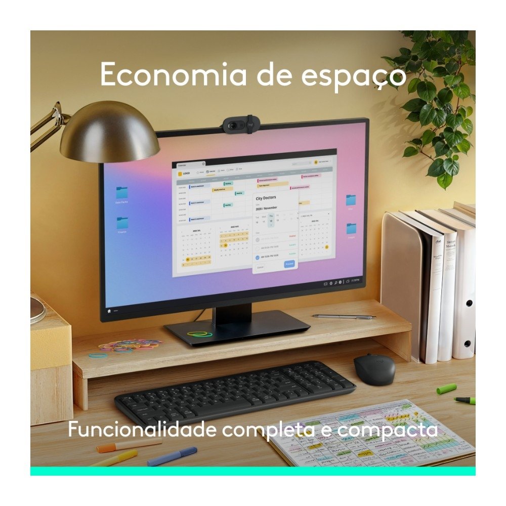 Imagem 5 de 9 do produto Teclado Sem Fio Logitech K250 Compacto, Teclado Numérico, Bluetooth, Resistente a Derramamentos, ABNT2, PC/Mac, Grafite - 920-013448