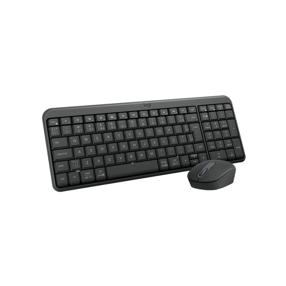 Combo Teclado e Mouse Sem Fio Logitech MK250 Bluetooth, ABNT2, Grafite