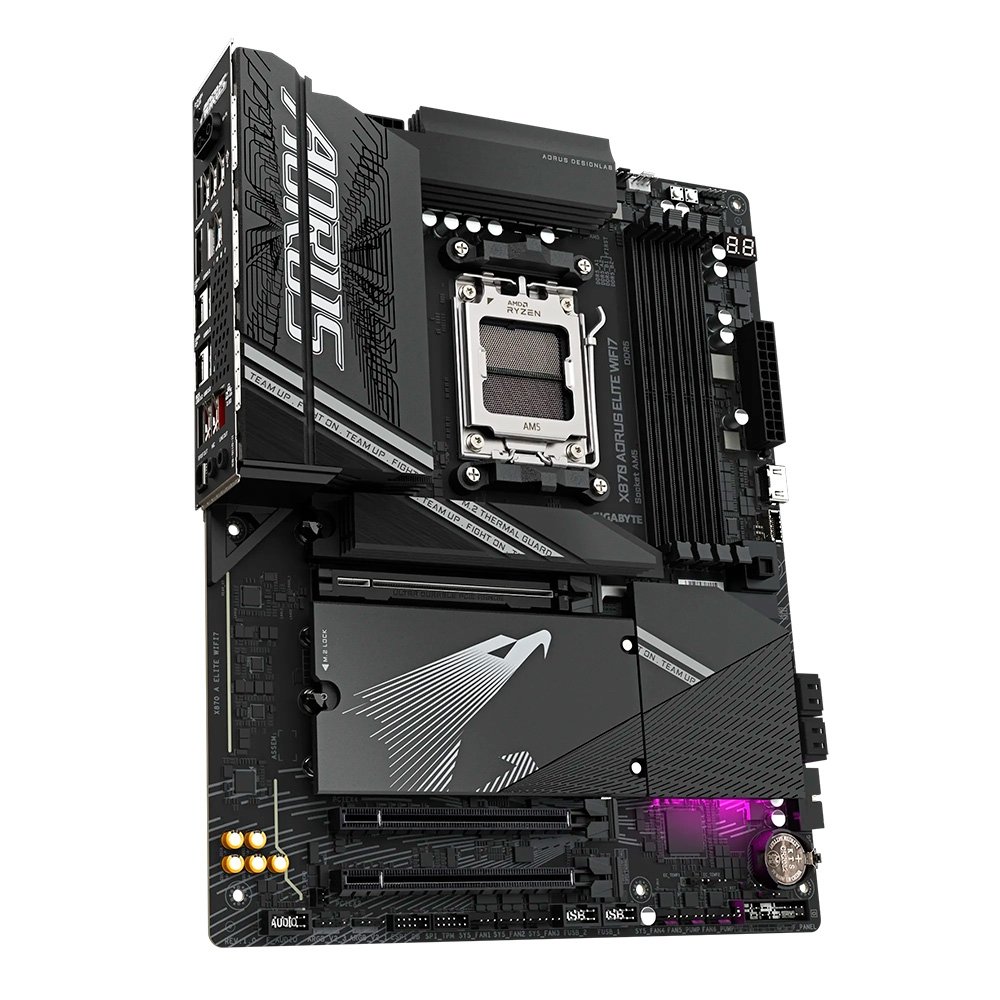 Placa Mãe Gigabyte X870 AORUS ELITE WIFI7, AMD AM5, ATX, DDR5, RGB, Wi-Fi 7, Bluetooth, Preto - 9MX87EL7-00-G11 6
