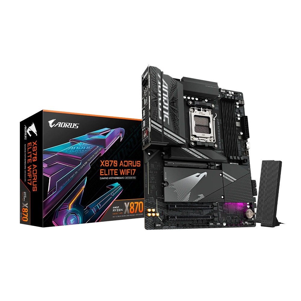 Placa Mãe Gigabyte X870 AORUS ELITE WIFI7, AMD AM5, ATX, DDR5, RGB, Wi-Fi 7, Bluetooth, Preto - 9MX87EL7-00-G11 4