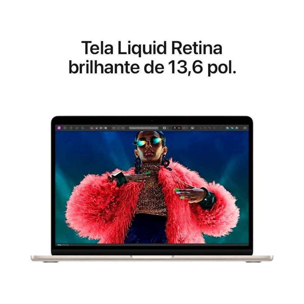 MacBook Air Apple 13" Chip M3, CPU de 8 Núcleos, GPU de 8 Núcleos, Memória unificada de 16 GB, SSD de 256 GB, Estelar - MC8J4BZ/A MacBook Air Apple 13" Chip M3, CPU de 8 Núcleos, GPU de 8 Núcleos, Memória unificada de 16 GB, SSD de 256 GB, Estelar - MC8J4BZ/A