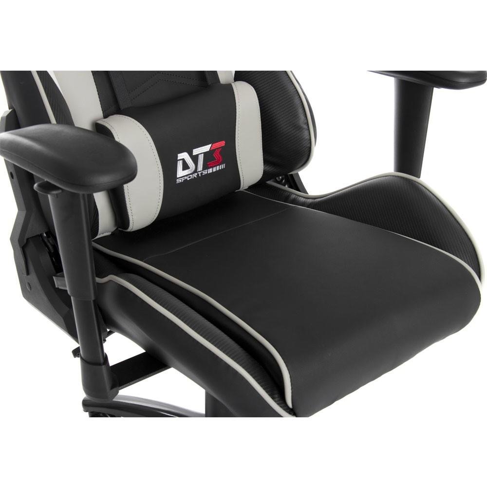 Imagem 10 de 15 do produto Cadeira Gamer Ergonômica DT3 Elise, Até 150kg, com Almofadas, Reclinável, Preto e Cinza - 10633-3