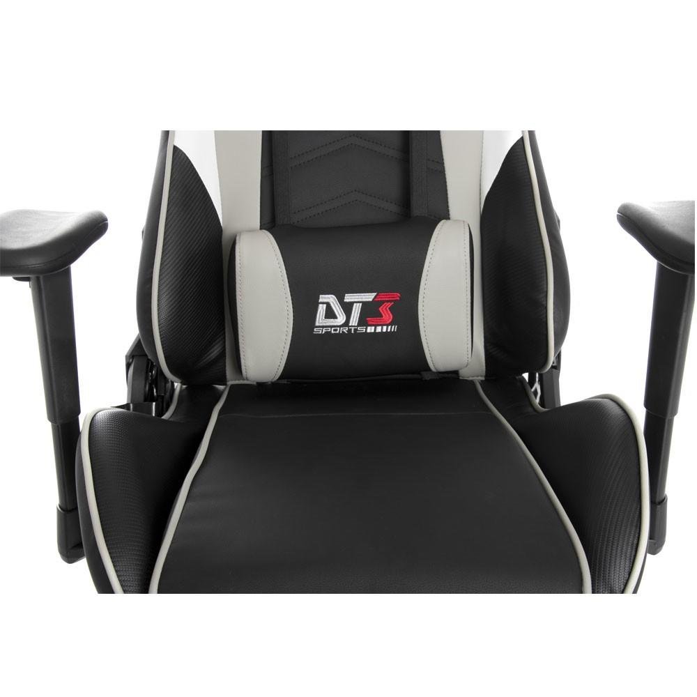 Imagem 14 de 15 do produto Cadeira Gamer Ergonômica DT3 Elise, Até 150kg, com Almofadas, Reclinável, Preto e Cinza - 10633-3