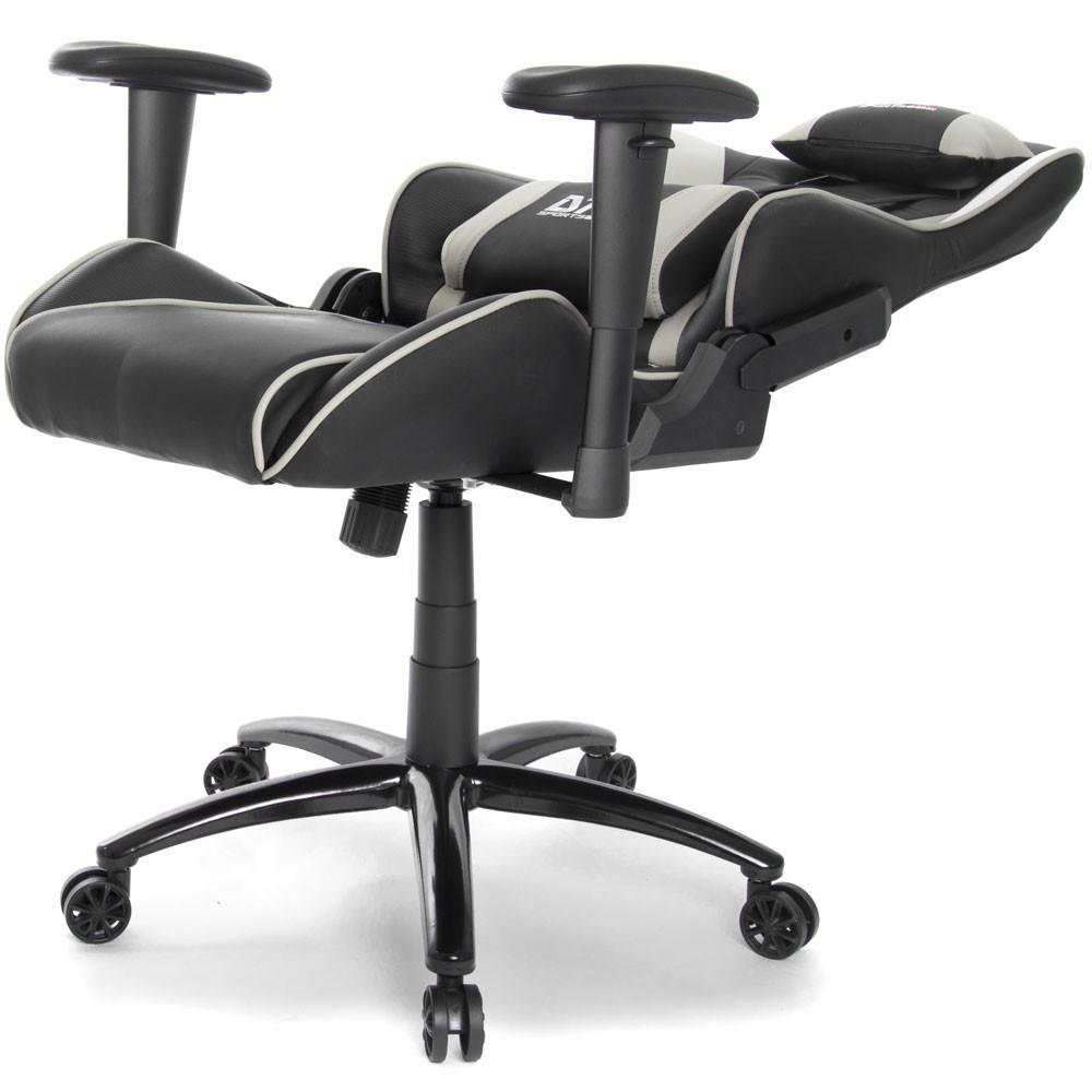 Cadeira Gamer Ergonômica DT3 Elise, Até 150kg, com Almofadas, Reclinável, Preto e Cinza - 10633-3 Cadeira Gamer Ergonômica DT3 Elise, Até 150kg, com Almofadas, Reclinável, Preto e Cinza - 10633-3
