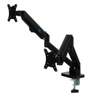 Suporte de Mesa Articulado para 2 Monitores de 17" a 32" Ergofirst, Ajuste com Pistão a Gás, Preto - G16-C024