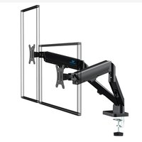 Suporte de Mesa Articulado para 2 Monitores de 17" a 32" Ergofirst, Ajuste com Pistão a Gás, Preto - G16-C024