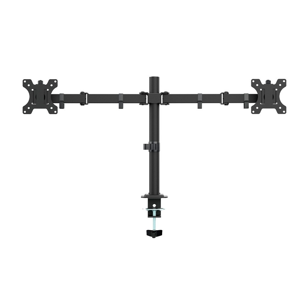 Imagem 2 de 6 do produto Suporte de Mesa Articulado para 2 Monitores de 13" a 32" Ergofirst, Ajuste de Inclinação, Altura e Giro, Preto - G01-C024