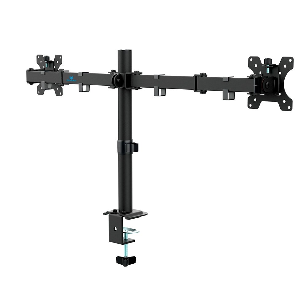 Imagem 3 de 6 do produto Suporte de Mesa Articulado para 2 Monitores de 13" a 32" Ergofirst, Ajuste de Inclinação, Altura e Giro, Preto - G01-C024