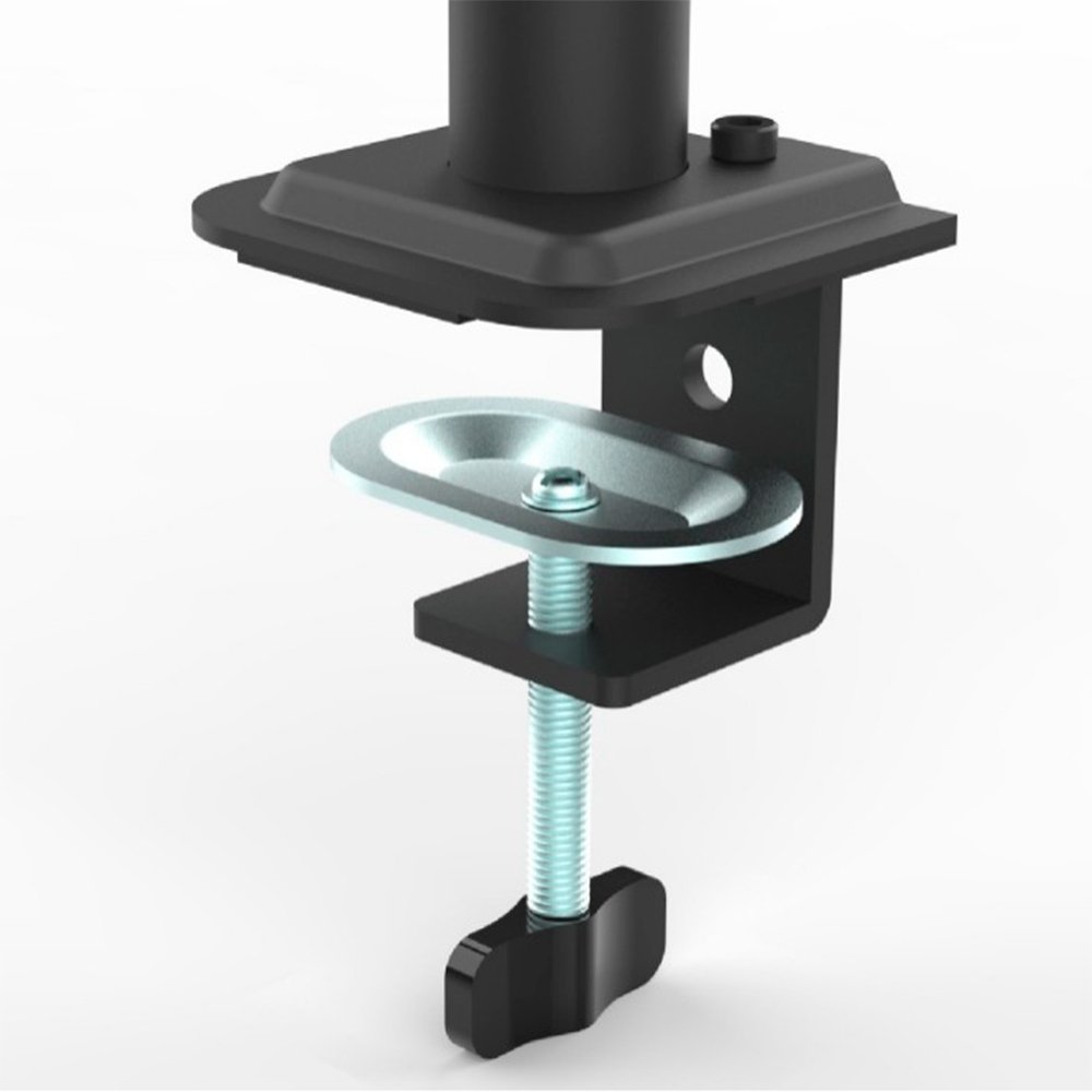 Imagem 4 de 6 do produto Suporte de Mesa Articulado para Monitor de 13" a 32" com Bandeja para Notebook Ergofirst, Ajuste de Inclinação, Altura, Preto - G01-C2M2