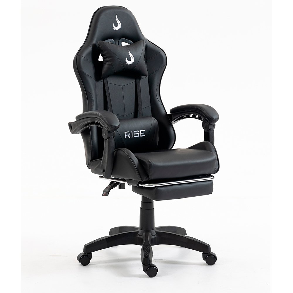Cadeira Gamer Rise Mode X06, Ângulo Ajustável, Até 120Kg, Apoio Para os Pés Retrátil, Preto - RM-CG-X06-BK - view 2