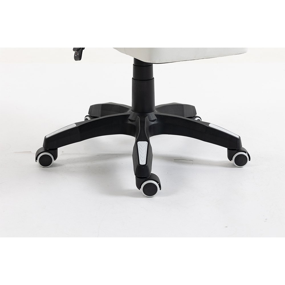Imagem 11 de 16 do produto Cadeira Gamer Rise Mode X06, Ângulo Ajustável, Até 120Kg, Apoio Para os Pés Retrátil, Preto e Branco - RM-CG-X06-BW